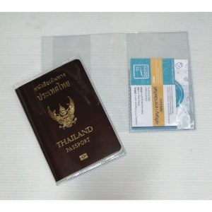 ปกพาสปอร์ต มีช่องสอดบัตร 2 ชั้น/แพ็ค 100 ชิ้น